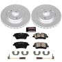PowerStop CRK3048 Genuine Geomet Coated Rotor and Carbon-Fiber Ceramic Brake Pad Kit
