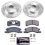 PowerStop K7217 Z23 Daily Driver Carbon-Fiber Ceramic Brake Pad and Drilled & Slotted Rotor Kit