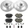 PowerStop K6037 Z23 Daily Driver Carbon-Fiber Ceramic Brake Pad and Drilled & Slotted Rotor Kit
