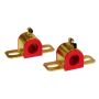 Prothane Universal 90 Deg Greasable Sway Bar Bushings - 25MM - Type B Bracket - Red