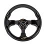 NRG Reinforced Steering Wheel (320mm) Blk w/Gloss Black Trim