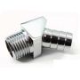 RACING POWER CO-PACKAGED RPCR4528 Aluminum 45 Degree Fitti ng 1/2In NPT 5/8In Barbs
