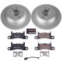 PowerStop ESK5979 Genuine Geomet Coated Rotors, ECE-R90 Brake Pads + Hardware Kit