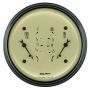 AutoMeter Gauge Dual Fuel & Oilp 3-3/8in. 0 Ohm(e) to 90 Ohm(f)& 100PSI Elec Antq Beige
