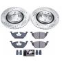 PowerStop K5401 Z23 Daily Driver Carbon-Fiber Ceramic Brake Pad and Drilled & Slotted Rotor Kit