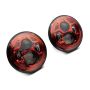Raxiom J154701 07-18 Jeep Wrangler JK 7-In LED Headlights- Red Housing- Clear Lens