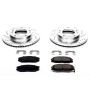 PowerStop K5899 Z23 Daily Driver Carbon-Fiber Ceramic Brake Pad and Drilled & Slotted Rotor Kit