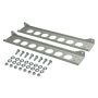 Derale 50023 Single Stacked Plate Brushed Aluminum Brackets With Mounting Hardware