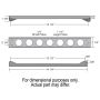 Derale 50023 Single Stacked Plate Brushed Aluminum Brackets With Mounting Hardware