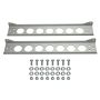 Derale 50023 Single Stacked Plate Brushed Aluminum Brackets With Mounting Hardware