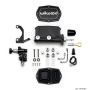 Wilwood 261-15545-BK Compact Tandem M/C - 1.12in Bore w/Bracket and Valve fits Mustang (Pushrod) - Black