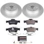 PowerStop ESK5322 Genuine Geomet Coated Rotors, ECE-R90 Brake Pads + Hardware Kit