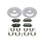 PowerStop ESK4704 Genuine Geomet Coated Rotors, ECE-R90 Brake Pads + Hardware Kit