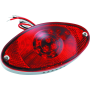 Bikers Choice 489649 Chrome LED Cateye Taillight Red Lens DOT Universal