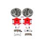 PowerStop KC1482-26 Z26 Street Performance Ceramic Brake Pad, Drilled Slotted Rotor, and Caliper Kit