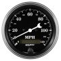 Auto Meter Gauge Speedo. 3 3/8in 120mph Elec. Prog. w/ LCD Odo Old Tyme Black