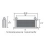 Derale 51008 10 Row Series 10000 Stack Plate Cooler, -8AN