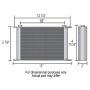 Derale 51010 10 Row Series 10000 Stack Plate Cooler, -10AN