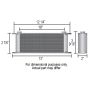 Derale 51080 10 Row Series 10000 Stack Plate Oil Fluid Cooler, 90 degree swivel -10AN