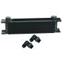 Derale 51080 10 Row Series 10000 Stack Plate Oil Fluid Cooler, 90 degree swivel -10AN
