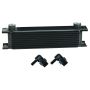 Derale 51081 10 Row Series 10000 Stack Plate Oil Fluid Cooler, 90 degree swivel -10AN
