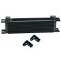 Derale 51088 10 Row Series 10000 Stack Plate Oil Fluid Cooler, 90 degree swivel -8AN