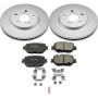 PowerStop CRK6990 Genuine Geomet Coated Rotor and Low-Dust Ceramic Brake Pad Kit