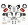Wilwood 140-11940-R Forged Dynalite Front Kit 11.00in Red AMC 71-76 OE Disc w/o Bendix Brakes