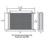 Derale 51606 16 Row Series 10000 Stack Plate Oil Fluid Cooler, -6AN
