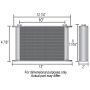 Derale 51610 16 Row Series 10000 Stack Plate Oil Fluid Cooler, -10AN