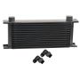 Derale 51680 16 Row Series 10000 Stack Plate Oil Fluid Cooler, 90 degree swivel -8AN