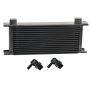 Derale 51681 16 Row Series 10000 Stack Plate Oil Fluid Cooler, 90 degree swivel -10AN