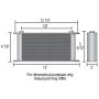 Derale 51686 16 Row Series 10000 Stack Plate Oil Fluid Cooler, 90 degree swivel -6AN