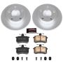 PowerStop CRK584 Genuine Geomet Coated Rotor and Carbon-Fiber Ceramic Brake Pad Kit