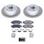 PowerStop SC2008 Semi-Coated Rotor and Low-Dust Ceramic Brake Pad Kit