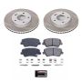 PowerStop SC6503 Semi-Coated Rotor and Low-Dust Ceramic Brake Pad Kit