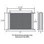 Derale 51906 19 Row Series 10000 Stack Plate Fluid Cooler, -6AN