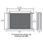 Derale 51908 19 Row Series 10000 Stack Plate Fluid Cooler, -8AN