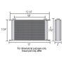 Derale 51981 19 Row Series 10000 Stack Plate Fluid Cooler, 90 degree swivel -10AN
