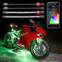 XKGLOW KS-Moto-Mini XK Glow Strip Million Color XKCHROME Smartphone App ATV/Motorcycle LED Light Kit 6xPod + 2x10In