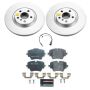 PowerStop ESK7888 Genuine Geomet Coated Rotors, ECE-R90 Brake Pads + Hardware Kit