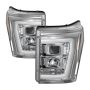 SPYDER 5084705 Projector Headlights - Version 2 - Light Bar DRL - Chrome