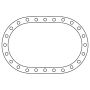 Cometic Gasket C15619 Cometic Fuel Cell .062in Fiber Filler Gasket - 24 Bolt - Oval
