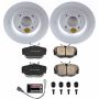 PowerStop CRK3008 Genuine Geomet Coated Rotor and Carbon-Fiber Ceramic Brake Pad Kit