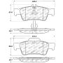 Stoptech 309.09860 Performance Mercedes Benz Rear Brake Pads