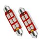 Oracle Lighting 5207-003 44mm 6 LED 3-Chip Festoon Bulbs, Red, Pair