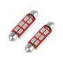 Oracle Lighting 5207-003 44mm 6 LED 3-Chip Festoon Bulbs, Red, Pair