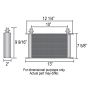 Derale 52510 25 Row Series 10000 Stack Plate Fluid Cooler, -10AN