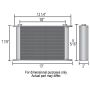 Derale 52586 25 Row Series 10000 Stack Plate Fluid Cooler, 90 degree swivel -6AN
