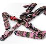 NRG SBH-5PCPKCAMO-1221 SFI 16.1 5pt 3in. Seat Belt Harness/ Latch Link - Pink Camo